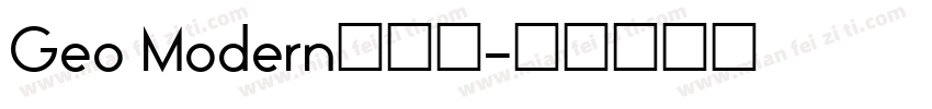 Geo Modern生成器字体转换